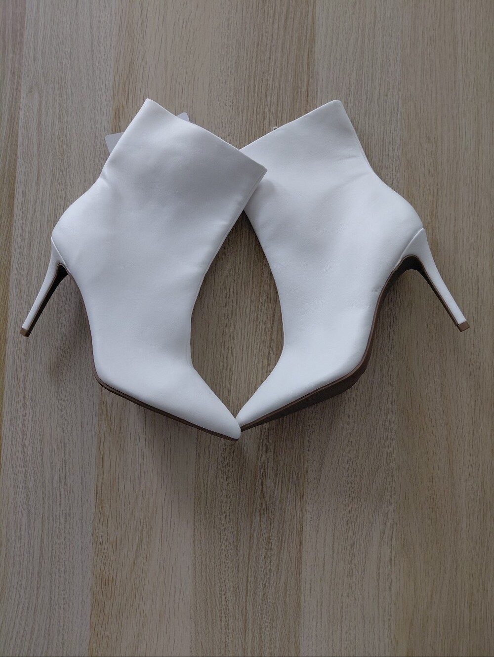 Chic White Pointed Stiletto Ankle Booties - Women